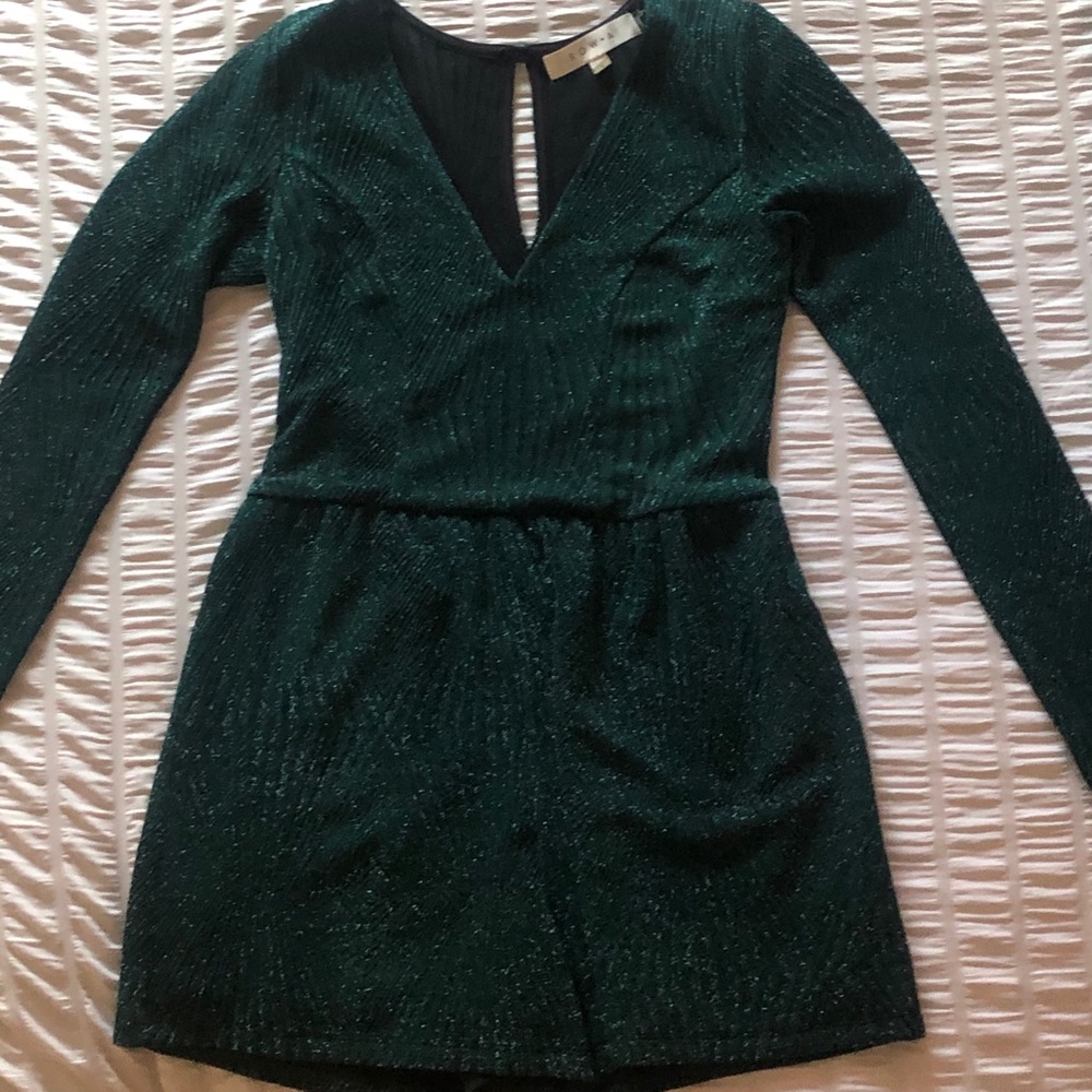 Green Sparkled Romper
